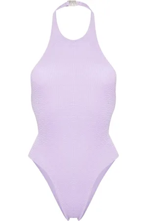 Reina Olga Halterneck towelling swimsuit