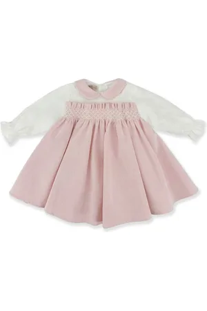 LA STUPENDERIA Smocked-embroidery dress