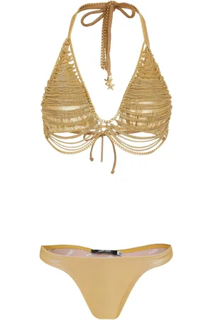 AMIR SLAMA Chain link-detail bikini set