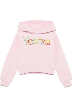 VERSACE Logo-embroidered hoodie