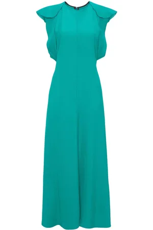 Victoria Beckham Folded cap-sleeve midi dress