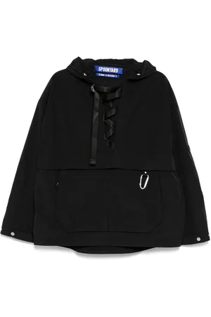 Spoonyard Lace-up hooded jacket