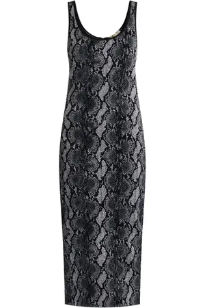 Michael Kors Snake-print georgette midi dress