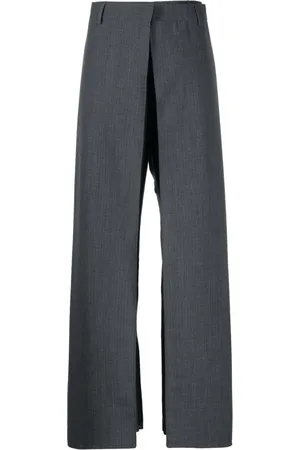 Fendi Layered virgin wool trousers