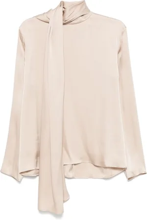 MAGDA BUTRYM Cape-effect silk blouse