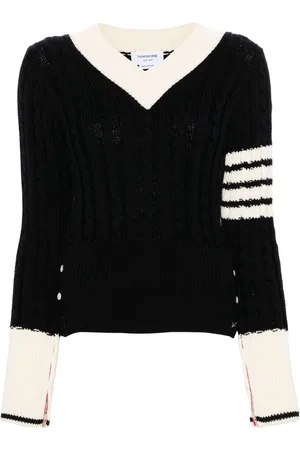 Thom Browne 4-Bar cable-knit jumper