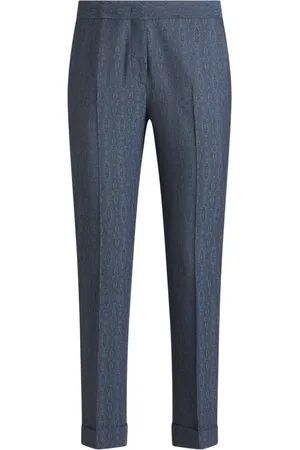 Etro Geometric-pattern tailored trousers