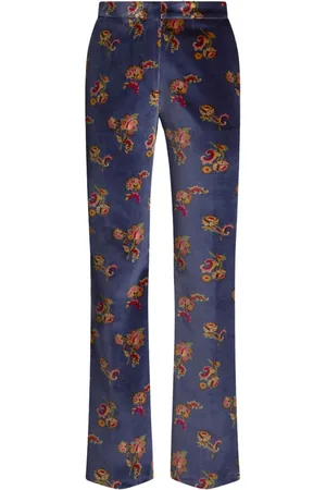 Etro Floral flared trousers