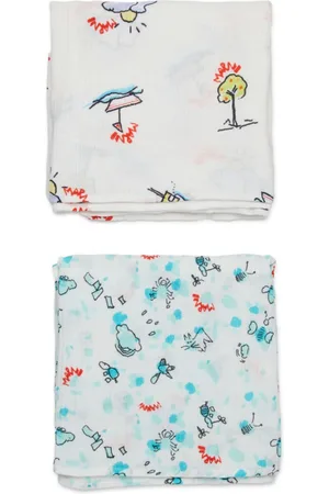 Marni Graphic-print muslins (pack of two)