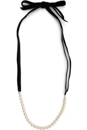 Jennifer Behr Pearl ribbon necklace