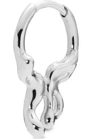 Maria Black 14kt white gold Papillon huggie earring