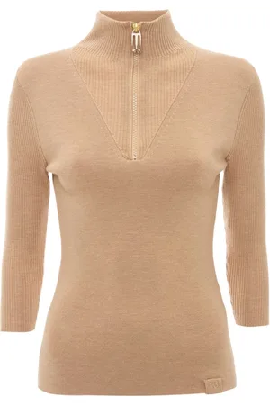 Victoria Beckham Half-zip knitted top