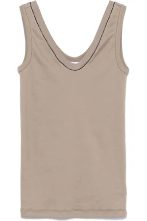 Brunello Cucinelli Monili-chain detailed tank top