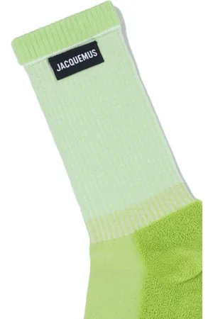 Jacquemus Logo-patch ribbed socks