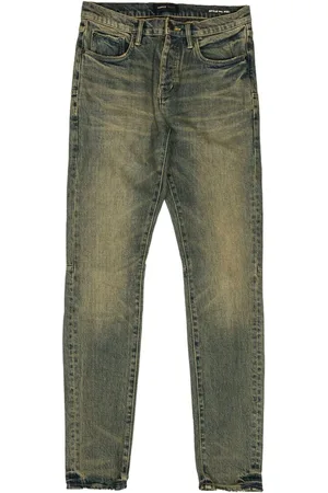 Purple Brand Sand Dune Cross "DK Indigo" skinny jeans