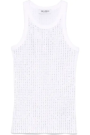 The Attico Rhinestone-embellished tank top