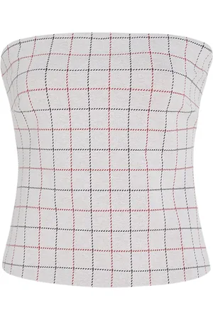 ROSETTA GETTY Check-pattern top