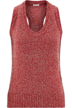 Salvatore Ferragamo V-neck boucl?? tank top