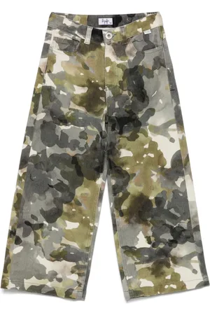 Il gufo Camouflage-print trousers