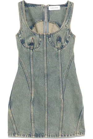 Marine Serre Denim mini dress