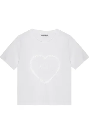 Ganni Heart-appliqu?? T-shirt