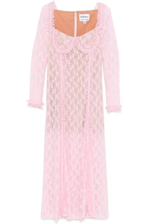 Self-Portrait X Christopher Kane lace ruffle midi dress