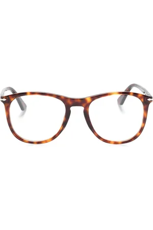 Persol Tortoiseshell-effect round-frame glasses