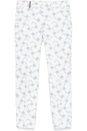 PESERICO SIGN Geometric-print trousers