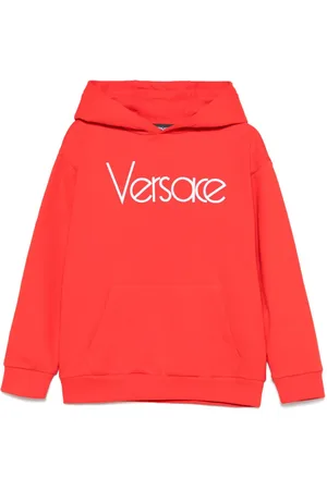 VERSACE Embroidered-logo hoodie