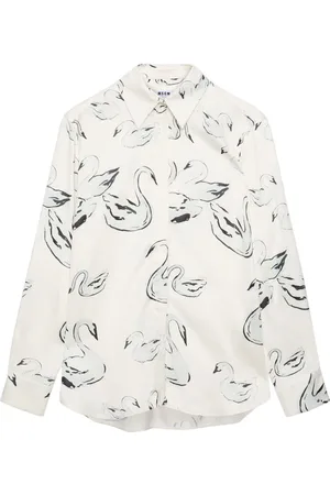 Msgm Swan-print shirt