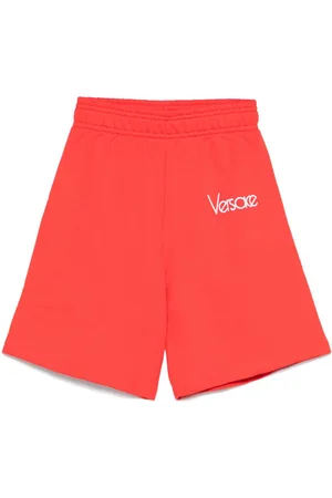 VERSACE Embroidered-logo shorts
