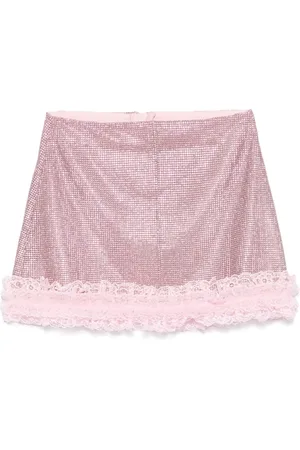 Self-Portrait Crystal-embellished mini skirt