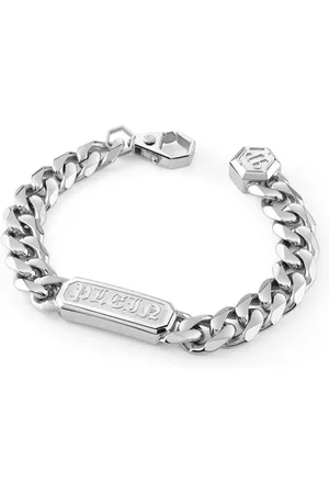Philipp Plein Gothic-tag bracelet