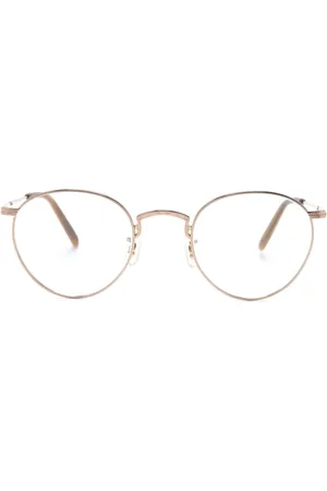 Oliver Peoples Round-frame titanium glasses