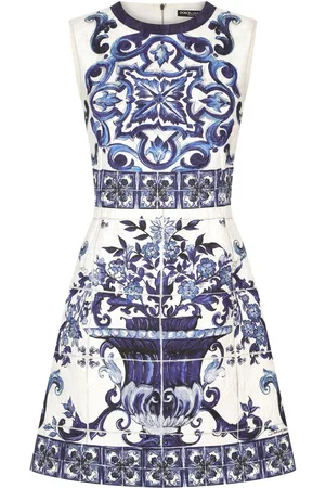 Dolce & Gabbana Majolica-print brocade minidress