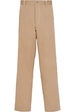 Prada Enamel triangle-logo wide-leg trousers