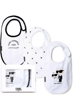 Karl Lagerfeld Logo-print bibs (pack of three)