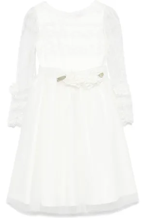 MONNALISA Floral-embroidered dress