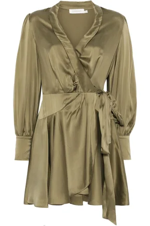 ZIMMERMANN Silk wrap mini dress