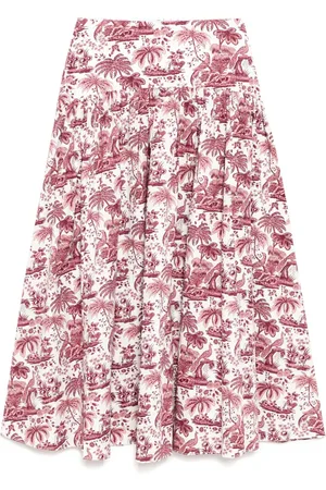 Staud Floral mid-length skirt