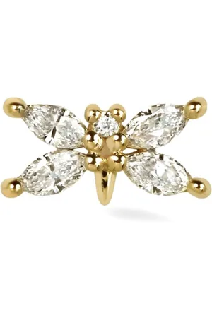 Lark & Berry 14kt gold Butterfly diamond stud earring