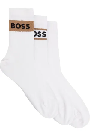 HUGO BOSS Logo-intarsia socks (set of three)