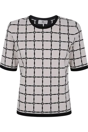 Elisabetta Franchi Patterned-jacquard T-shirt