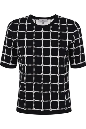 Elisabetta Franchi Patterned-jacquard T-shirt