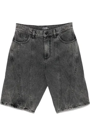 MUGLER Seam-detail denim shorts