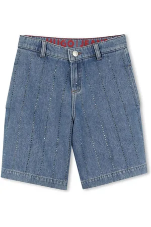 HUGO BOSS Rhinestone-embellished denim shorts