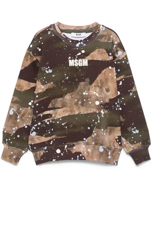 Msgm Paint splatter-detail sweatshirt