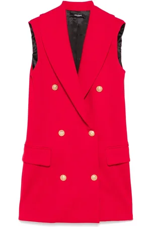 Balmain Embossed-buttons dress