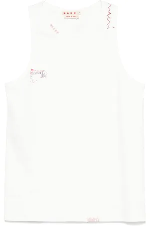 Marni Logo-embroidered tank top