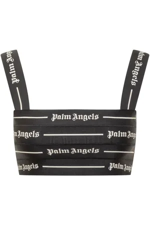 Palm Angels Logo-tape crop top